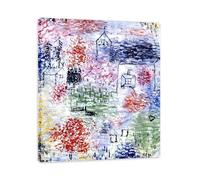 TNGHHSGA Rural WarmthPaul Klee Bauhaus Color Theory Canvas Print, Childlike Art Wall Decor 50x55cm Framed