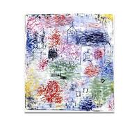 TNGHHSGA Rural WarmthPaul Klee Bauhaus Color Theory Canvas Print, Childlike Art Wall Decor 80x88cm Unframed