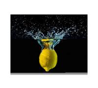 TNGHHSGA Rushing Into The Water Fresh Fruit & Real-Shot Scenery Canvas Print - Vibrant Wall Art for Kitchen & Living Room Decor 80x104cm Unframed