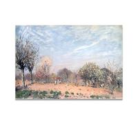 TNGHHSGA Spring MorningPlein Air Impressionist Canvas Wall Art - Authentic Landscape Print For Living Room 40x60cm Unframed