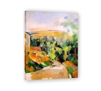 TNGHHSGA The Bend In The RoadPaul Cézanne Canvas Art: Post-Impressionist Masterpiece, Home Decor40x52cm Framed