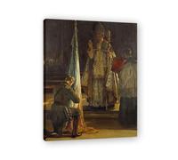 TNGHHSGA The Blessing Of The Colours John Lavery Irish Realist Portrait & War Scenes Canvas Print - Vintage Home Wall Art 30x39cm Framed