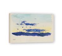 TNGHHSGA Three O'ClockAustrian Modernist Photomontage Graphic Style Canvas Print - Wall Decor 70x105cm Framed