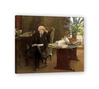 TNGHHSGA War Memories John Lavery Irish Realist Portrait & War Scenes Canvas Print - Vintage Home Wall Art 30x36cm Framed