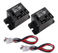 Tnisesm 2PCS Sealed Power Relay SPDT AC120V Coil, 40 Amp 120 VAC with Flange Mounting and 10 Quick Connect Terminals Wires High Power Relay NT90-AC120V-10X