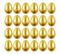 Tniytru 24 Pack Golden Easter Eggs - Fillable Plastic Eggs for Easter Egg Hunt - Empty Shiny Shells for Easter Basket Stuffers, Easter Gifts, Party Favours & Classroom Prizes