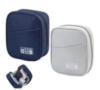 Tniytru 2PCS Tech Pouch, Cable Case and Travel Pouch, Tech Bag and Cable Storage Bag, Travel Tech Pouch and Cable Organiser Bag, Compact 26 x 13 cm Design