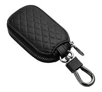 Tniytru Car Key Holder, Leather Key Pouch with Zipper & Spring Clip, Scratch Resistant and Prevents Impurities from Entering the Interior of the Key