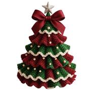 Tniytru DIY Crochet Christmas Tree Kit for Beginners - All Supplies Included with Yarn, Hook & Tutorials to Make 6-Inch Handmade Holiday Decor, Perfect Adult Craft Hobby Gift