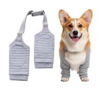 Tniytru Dog Leg Wound Protector, Dog Elbow Protector for Injury Recovery, Durable Leg Brace Support, Grey XL Size 19x15 cm, Suitable for Various Dog Breeds During Activity and Rest Periods