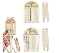 Tniytru Loom Weaving Kit, Two Handcrafted Looms with Rabbit and Horse Designs, Creative Weaving Craft Set for Artistic Projects.