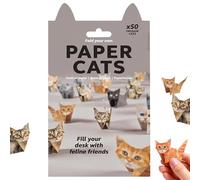 Tniytru Origami Cats Kit - DIY Paper Cats Craft Kit with 50 Sheets, 20x15 cm Art Paper for Creative Folding