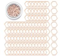 TNKBREEZE 100Pcs Metal Stitch Markers Hexagon Knitting Stitch Markers Rose Gold Knitting Crochet Locking Marker Alloy Knittings Rings for DIY Craft Project Knit and Crocheting