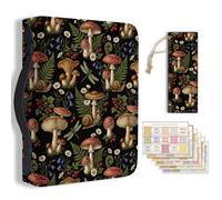 TNKBREEZE 1Pc Mushroom Bible Cover Mushroom Jungle PU Leather Bible Case Carrying Case with Bookmark for Women Men Christian Bible Note Books Carrying Accessories 20.3x28.5x5.9cm