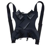 TNKBREEZE 1Pc Sword Carry Case Adjustable Leather Double Sword Holder Back Black Rapier Sword Knife Back Scabbard for Ninja Hero Cosplay Anime Costume