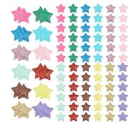 TNKBREEZE 240 Pcs Star Sew On Patches Embroidery Patches Mini Embroidered Appliques Bulk Rainbow Set Star Appliques for Stocking Decorating DIY Jeans Jacket Clothing Bag Hat Mixed Color