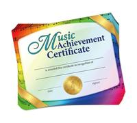 TNKBREEZE 30Pcs Rainbow Colored Stave Personalized Certificates 25x20cm Golden Blank Award Certificate Paper for School Home Office Animals Party Certificate Paper for Awards Birthday Parties