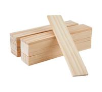 TNKBREEZE 30Pcs Rectangle Wood Boards 200x40x6mm Wood Rectangle Board Panel Unfinished Wooden Boards Sheets Carving Blocks for DIY Painting Art Crafts Architectural Models
