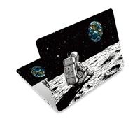 TNKBREEZE 3Pcs Laptop Skin Sticker Decal Spaceman and Earth PVC Sticker for Laptop Fits 15 15.6 inch Notebook Waterfroof Magic Universe Art Cover for Computer (38 * 27cm/15 * 11in)