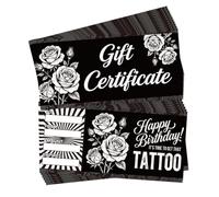TNKBREEZE 40 Pcs Blank Gift Certificate Rose Birthday Gift Cards Certificates Flower Paper Vouchers Coupon Card for Custom Client Business Spa Salon