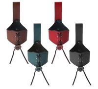 TNKBREEZE 4Pcs Medieval Viking Belt 4 Colors Adjustable PU Leather Horn Holster Drinking Horn Holder for Adult Men Cosplay LARP Stage Theater Costume