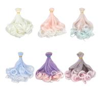 TNKBREEZE 6Pcs Doll Hair Wigs Dolls Curly Wig Set Twist Braid Dolls Wig with 6 Colors for BJD Makings Accessories Adult Maker Projects and Replacement Crafting Making Supplies