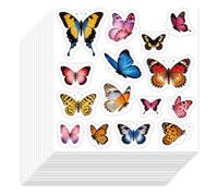 TNKBREEZE 750 Pcs Butterfly Scrapbook Stickers Orange and Pink Self-Adhesive Decorative Stickers Planner Decals for Birthday Party DIY Decor Laptop Envelopes Gift Wraps Crafts