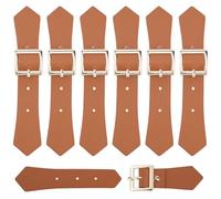 TNKBREEZE 8 Sets PU Leather Snap Buckles Leather Snap Sew on Toggle Buckles Sew on Purse Closures Peru Cloak Clasp Fasteners for Wallet Bags Tote Coat Jacket DIY Craft
