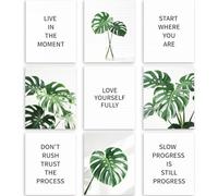 TNKBREEZE 9 Pcs Plant Wall Art Botanical Unframed Canvas Prints Poster Decor Artwork Aesthetic Paintings for Back to School Living Room Kitchen Bedroom Bathroom Florist 8x10In