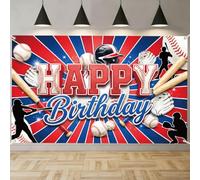 TNKBREEZE Baseball Backdrop Teens Background Banner 180x110cm Polyester Sports Photography Backdrop for birthday Photo Studio Shoot