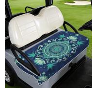 TNKBREEZE Blue Green Pattern Golf Cart Seat Covers Replacement Protector Cover Blanket Seat Towel Fibre Non-Slip Universal Fit for 2-Seat Golf Carts 130×78.5cm(51×31inch)