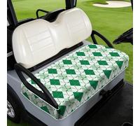 TNKBREEZE Cue Stick Golf Cart Seat Covers Replacement Protector Cover Blanket Diamond Pattern Green Seat Towel Fibre Non-Slip Universal Fit for 2-Seat Golf Carts 78.5cm x 130cm (31 x 51 in)