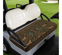 TNKBREEZE Dark Green Golf Cart Seat Covers Jungle Animals Universal Seat Towel Blanket for Most 2-Seater Breathable Washable Golf Cart Accessories Protect Cover Gifts for Sports Lovers 51x31inch