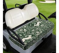 TNKBREEZE Dark Green Golf Cart Seat Covers Rabbit Bird Universal Seat Towel Blanket for Most 2-Seater Breathable Washable Golf Cart Accessories Protect Cover Gifts for Sports Lovers 51x31inch