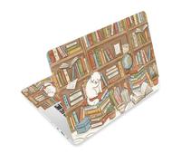 TNKBREEZE Laptop Skin Sticker Decal for Work School Bookshelf Notebook Skin Sticker 3Pcs Laptop Cover Decals Fit Computers 15 15.6 inches Cartoon White Cat