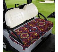 TNKBREEZE Tribal Pattern Golf Cart Seat Covers Replacement Protector Cover Blanket Red Seat Towel Fibre Non-Slip Universal Fit for 2-Seat Golf Carts 130×78.5cm(51×31inch)