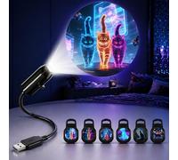 TnLnYn Cat Projector Night Light, 2-in-1 USB Mini Projection Night Light 360 Rotating LED Projector Suitable for Car or Room Ceiling Decoration Accessories, Cat Gift for Women and Men