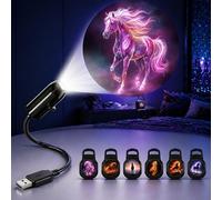 TnLnYn Horse Projector Night Light 2-in-1 USB Mini LED Projection
