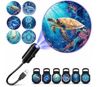 TnLnYn Sea Turtle Projector Night Light 2-in-1 USB Mini LED Projection