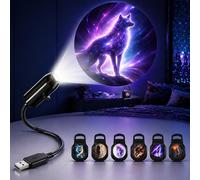 TnLnYn Wolf Projector Night Light 2-in-1 USB Mini LED Projection