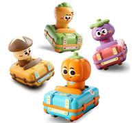 TnLoji Press Go Car Toys, Baby Vegetable Race Cars for Toddlers 1-3, Infant Play Car Set, Push Go Friction Toy for 6-9-12-18+ Month, 1st Birthday Gift for 1-2 Year Old Boy kid