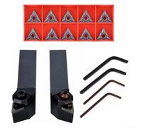 TNMG160408 Carbide Inserts 10-Pack for CNC Lathe Turning, Compatible with WTJNR2020K16 & WTJNL2020K16 Tool Holders, P/M/K Grade Cutting Tools for Steel,