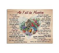 TNND As I Sit In Heaven In Loving Memory Memorial Gift Metal Sign Bathroom Decor Vintage Mural 8X12 inches
