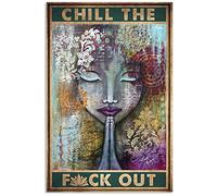 TNND Girl Chill The Fuck Out Poster Vintage Wall Decor Metal Sign Poster 8x12 inches