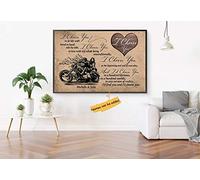 TNND I Choose You Biker Couple Poster Customized Biker Poster Personalized Lovers Poster Custom Biker Wall Decor Romantic Biker Poster Decor Metal Sign Poster 8x12 inches
