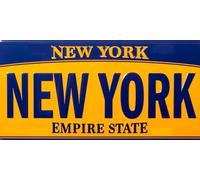 TNND New York Background Novelty Metal License Plate License plate sign 6x12 inches