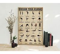 TNND Yoga Poster Bikram Yoga Asanas Yoga Postervintage Posters Wall Decorationsigns For Homebest Gifts Metal Sign Poster 8x12 inches