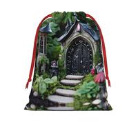 tnnutp Gothic Fairy Garden04 Drawstring Gift Bag Christmas Bags Holiday Wrapping Bag For Christmas Party Supplies