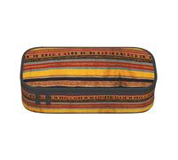 Tnnutp Large Pencil Case Indian Pattern Aesthetic Zipper Pencil Case Large Capacity Stationery Pen Bag, black, standard size, Art Deco
