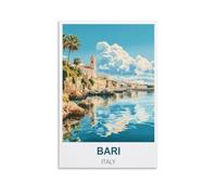 TNODZ Landscape Paint by Numbers Kits,Bari Italy Easy DIY Acrylic Pigment Drawing Paintwork for Home Wall Decor 20x30cm